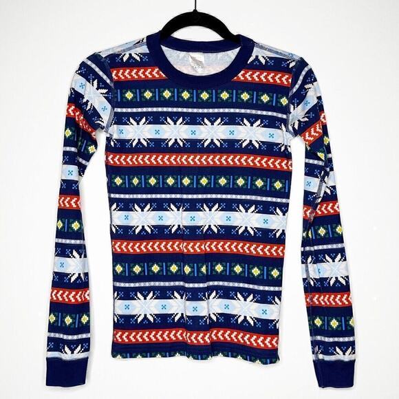 Hanna Andersson Kids Unisex Holiday Print Long John Pajama Set Multi Size 14 - Picture 2 of 8